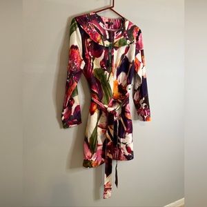 Samuel Dong Silk Coat Dress Size M